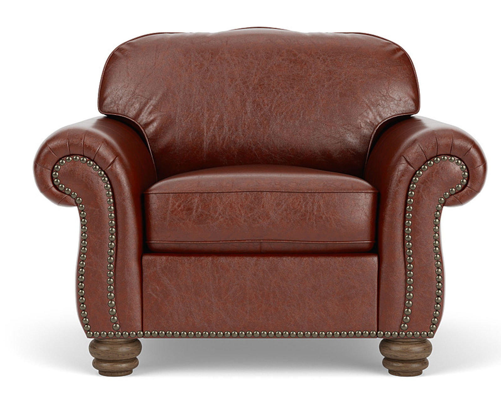 Bexley 3648 Leather Nailhead Loveseat (+50 leathers) - 	Bexley Nailhead Leather Chair