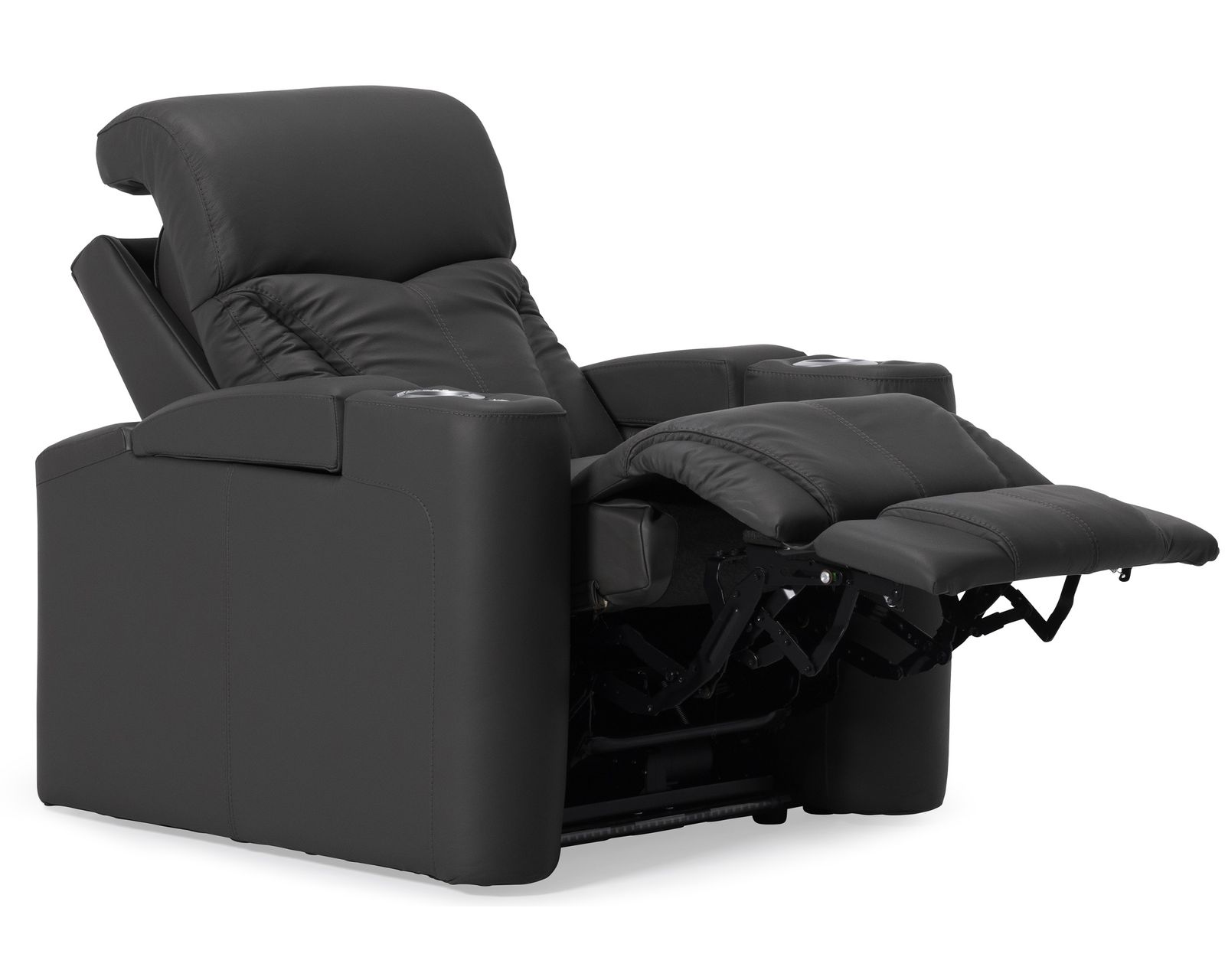Vivid 41095 Triple Power Home Theater Sectional (+200 colors) - Includes LED lighted cupholders and chair base