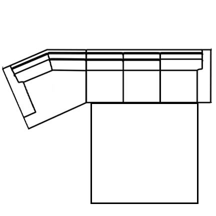 Layout E: Two Piece Sleeper Sectional 134" Wide