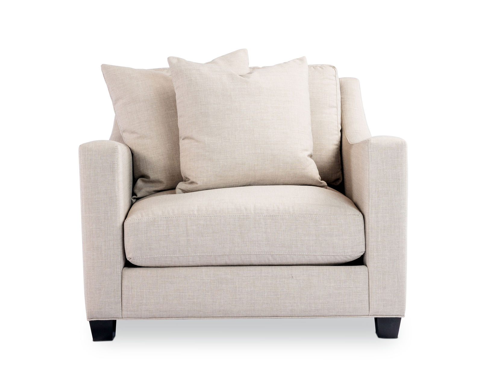 Warner Stationary Sectional (100+ fabrics) Down Cushions - Chair includes a 25" and 23" pillow