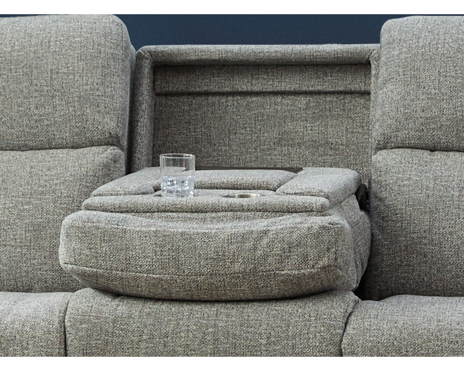 Porter 2865 Triple Power 74" Reclining Console Loveseat (+90 fabrics) - Sofa include Center Dropdown Table