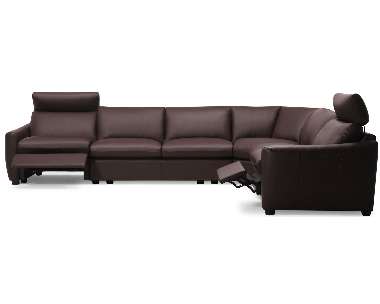 Charli 77743 Power Reclining Sectional (+100 leathers) - Layout N: Five Piece Reclining Sectional (2 recliners) 152" x 121