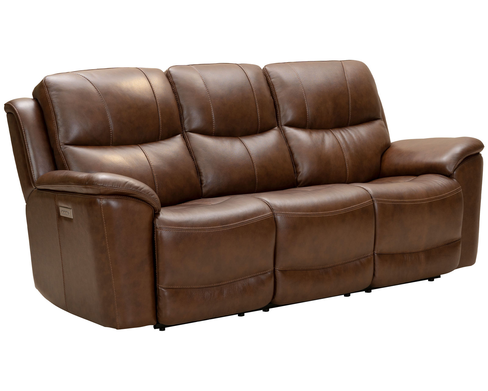Kaden 88" Leather Power Headrest - Power Lumbar - Power Reclining Sofa (Brown) In stock - Kaden Leather Power Headrest - Power Lumbar - Power Reclining Sofa in Brown