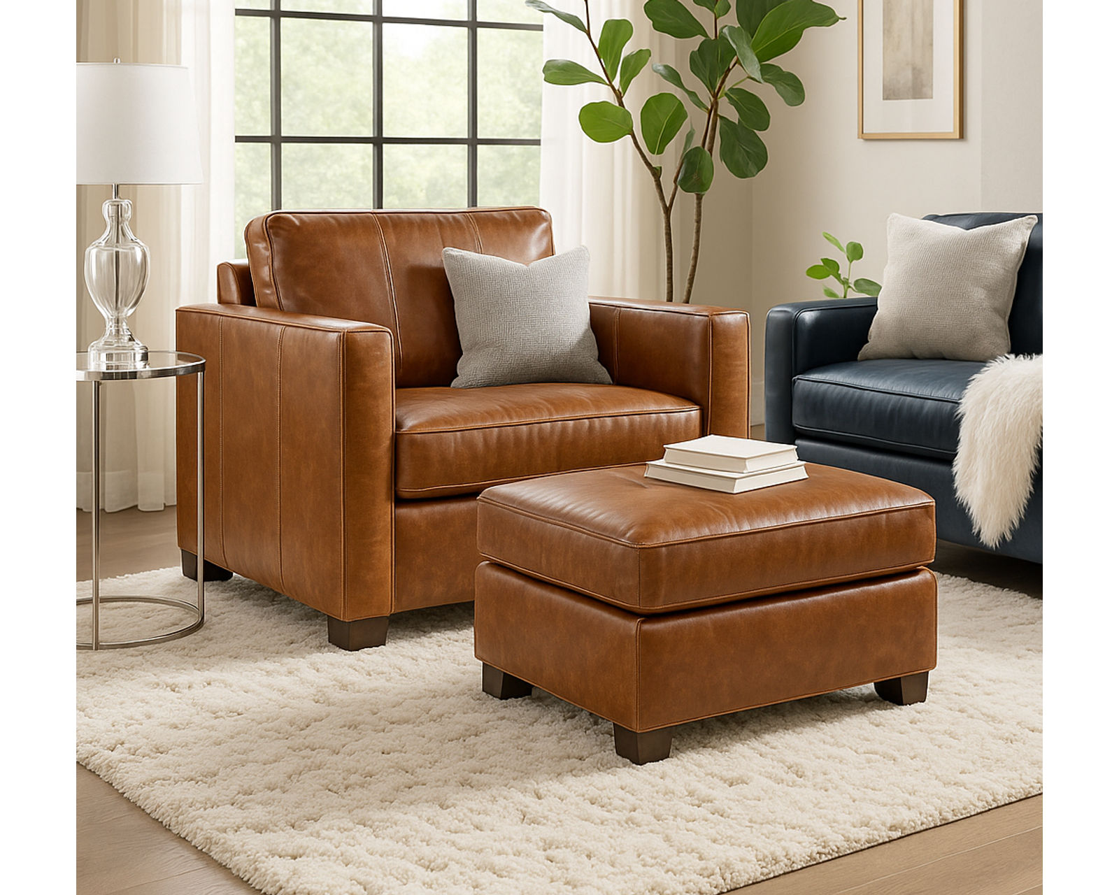 Bradington Young Eliana 634 Sofa (12 leathers) 8-Way Hand Tied - Eliana Stationary Chair 8-Way Hand Tie