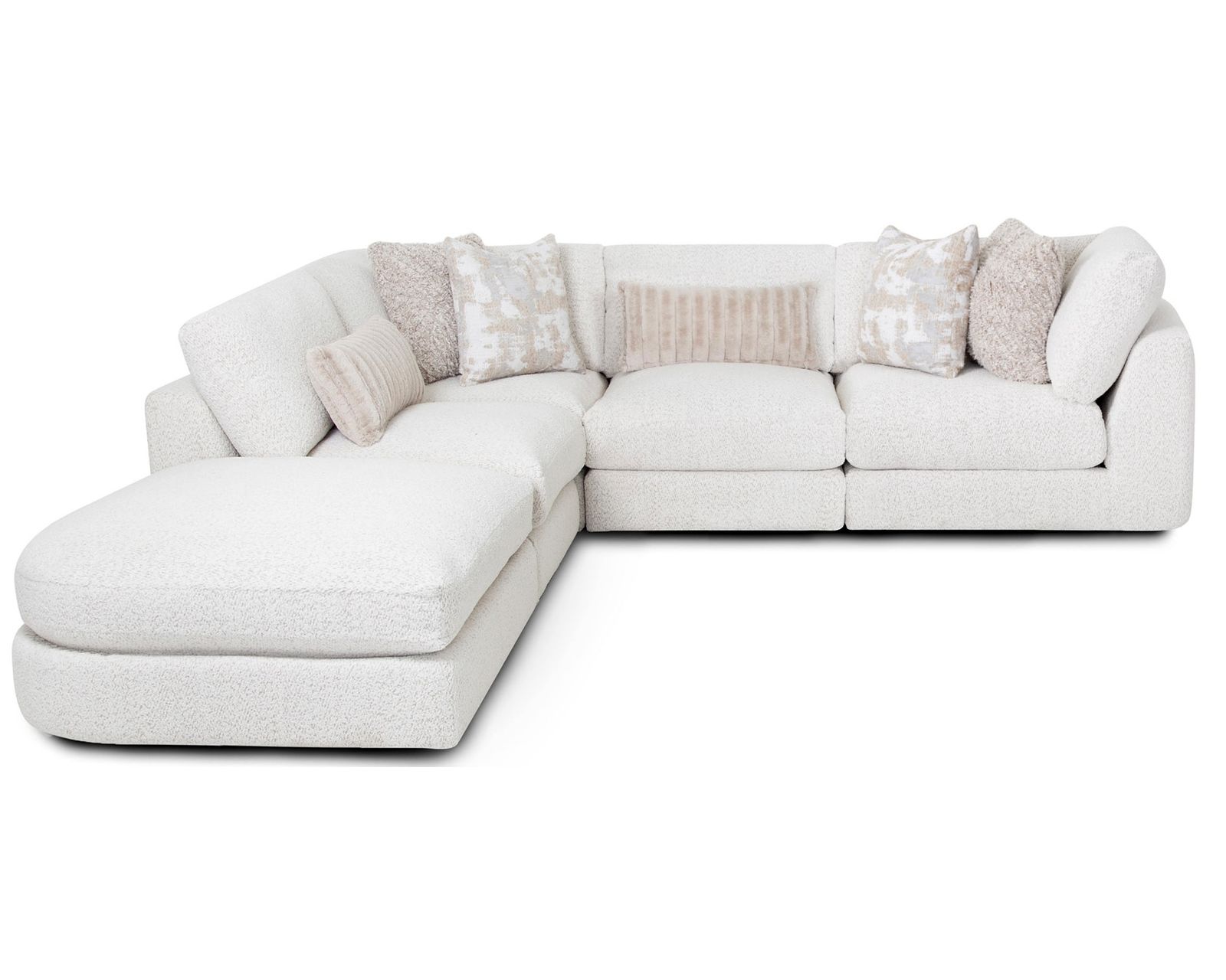 Bombay 938 Modular Sectional (Sculptural Style. Sink-In Comfort) - Layout O: Five Piece Sectional 117" x 117"