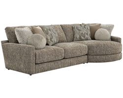 Turner Two Piece Piano Wedge Sofa Sectional (145" wide) includes pillows