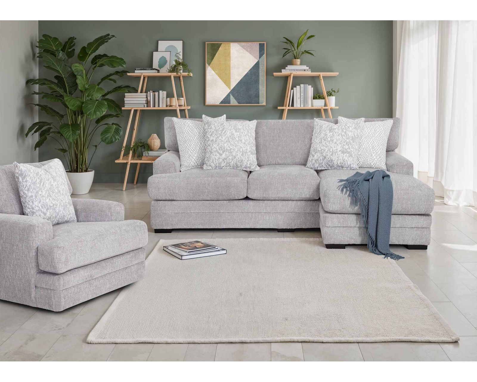 Sterling 99" Sofa with Reversible Chaise (Light, Luxurious Comfort with a Chaise That Goes Either Way) - Beautiful Rooms Don’t Have to Cost a Fortune.