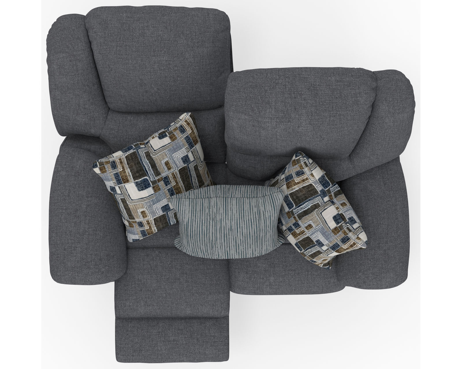 Trifecta 165 Triple Reclining Sofa with Drop Down Table (+2 colors) 90" - Includes Comfort Coil Seating with individually pocketed coils 
