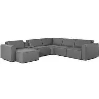 Layout F: Six Piece Chaise Reclining Sectional 62" x 135" x 122"