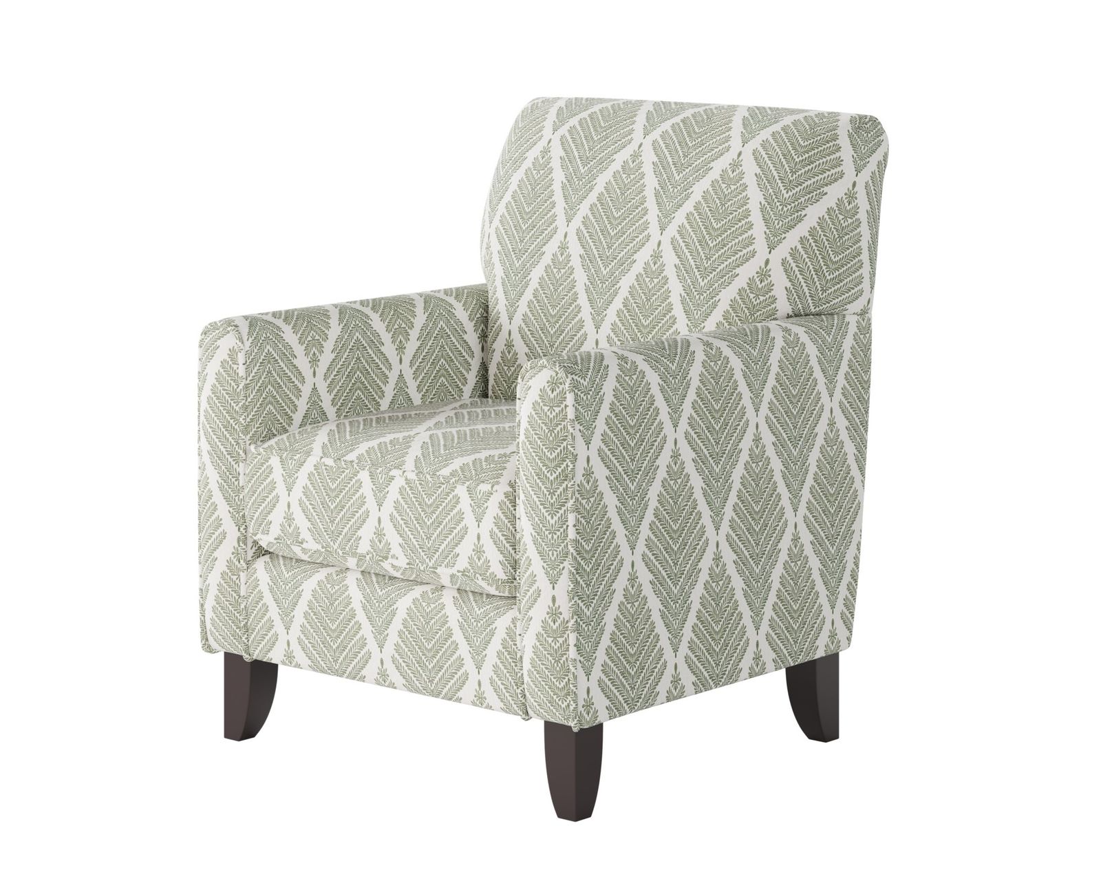 Charlotte Cremini Two Piece Sectional - 7000 (includes pillows) 124" x 97" - Emaline Moss Accent Chair