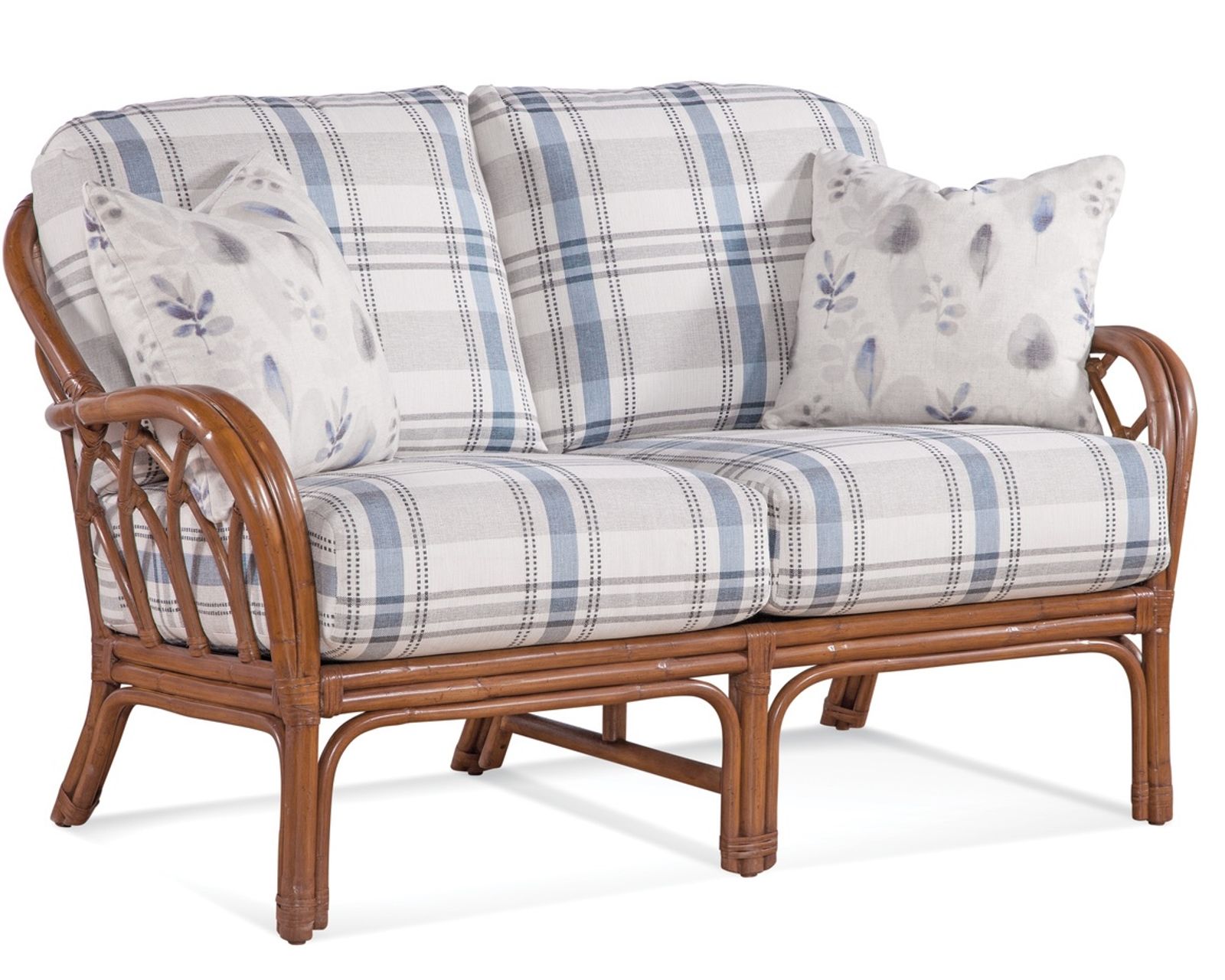Edgewater 79" Rattan Sofa (+28 finishes +69 fabrics) - 	Edgewater 56" Rattan Loveseat