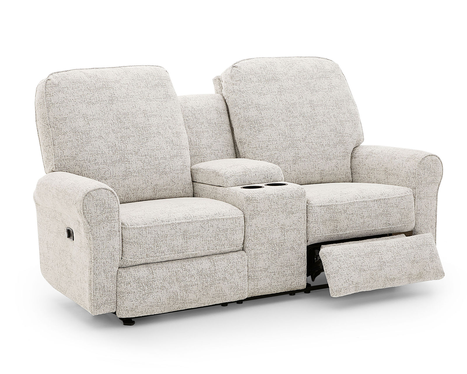 Josey Double Reclining Console Loveseat (+100 fabrics)  - Josie Double Reclining Console Loveseat (Rocking Reclining Also Available)