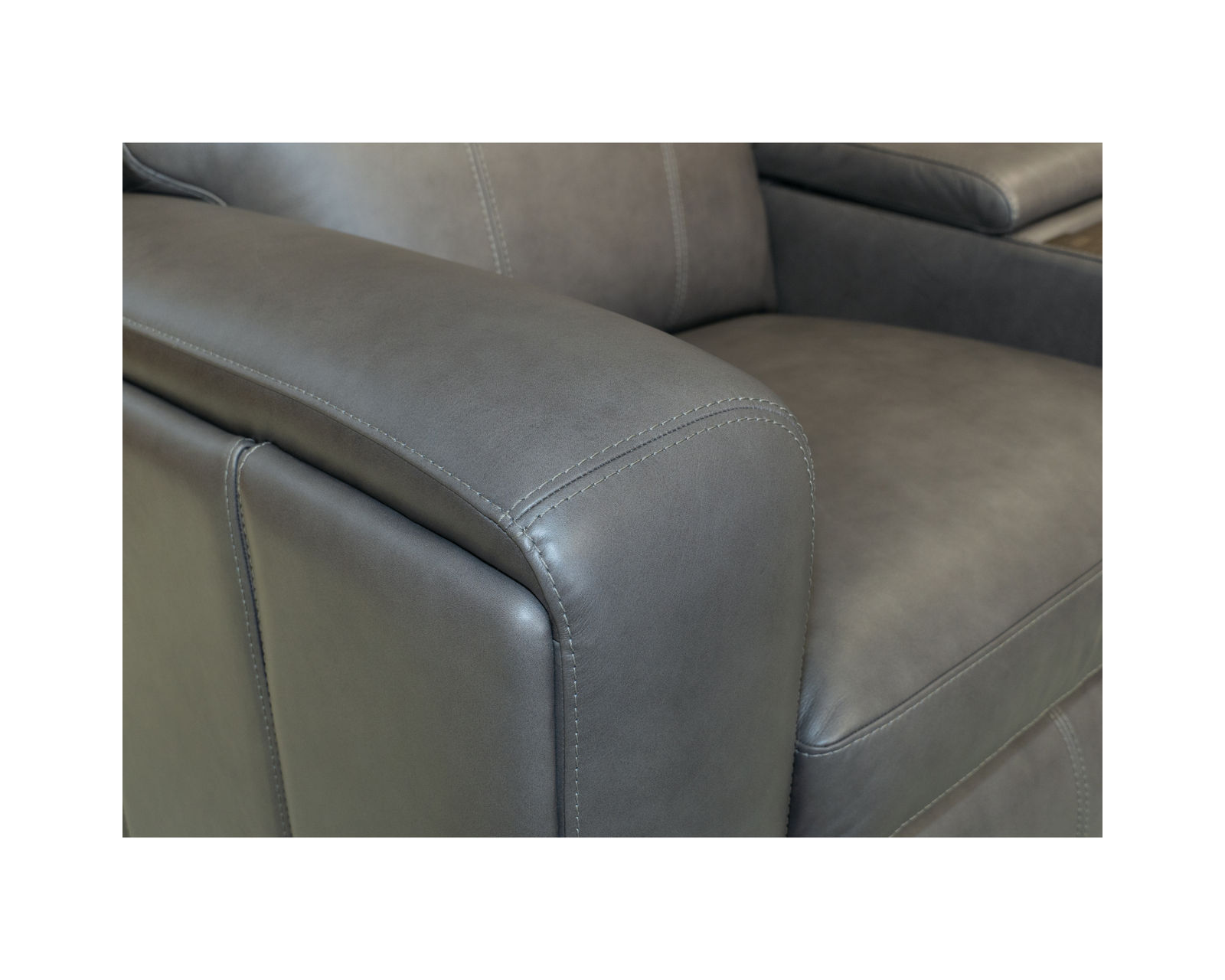 Wyatt 1596 Triple Power Reclining Sectional 705-02 (2 colors) in stock - Hidden pop-out cupholders on the sides