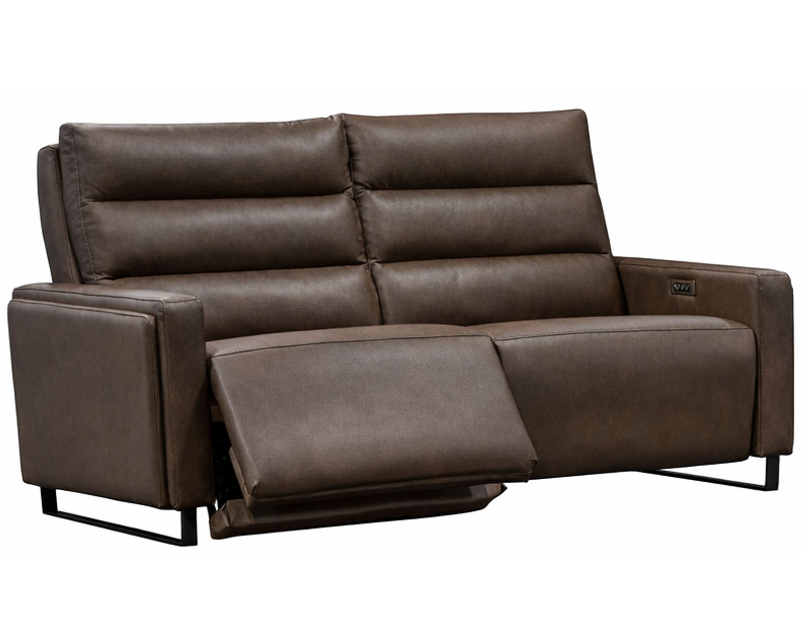 Flavie Dual Power Reclining Sofa — Available in Standard & Wide Cushions, 140+ Leather Options, and 80", 83", or 112" Widths - Flavie 80" Power Headrest Power Reclining Sofa (Wide Seat, 2 Cushions)
