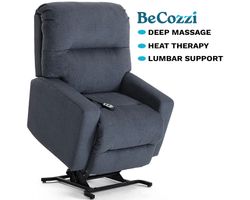 Kenley BeCozzi Triple Power Lift Recliner w/Heat & Massage (+100 fabrics) 350 Pounds