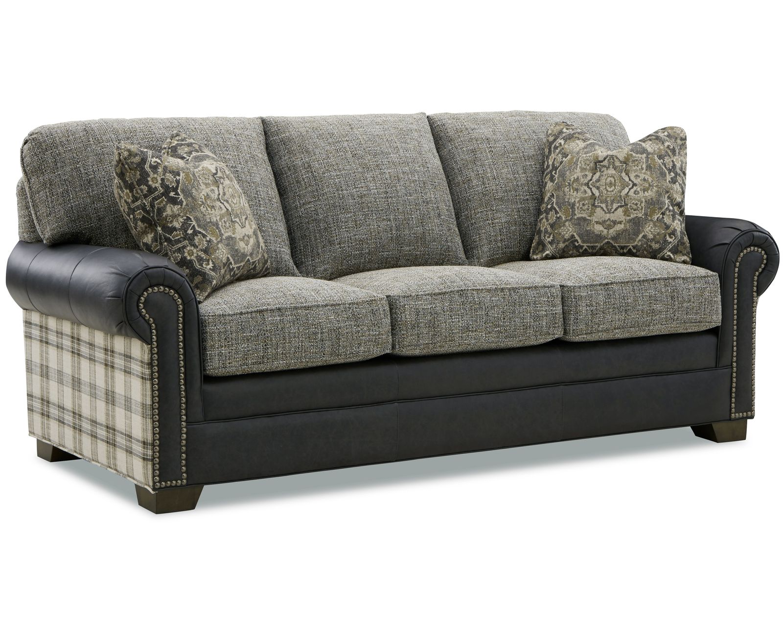 Baltimore 5655 Leather/Fabric Sofa 86" (+40 leathers +100 fabrics) - Baltimore 86" Leather Fabric Sofa