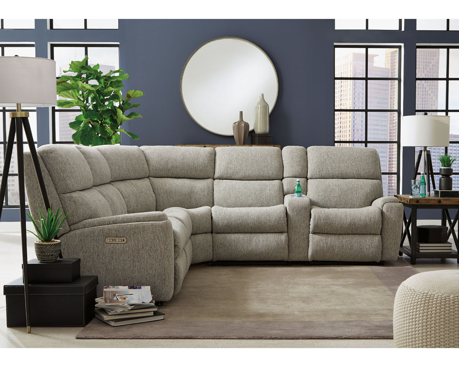 Rio Reclining Sectional (Colors Available) - Sectional Layout A