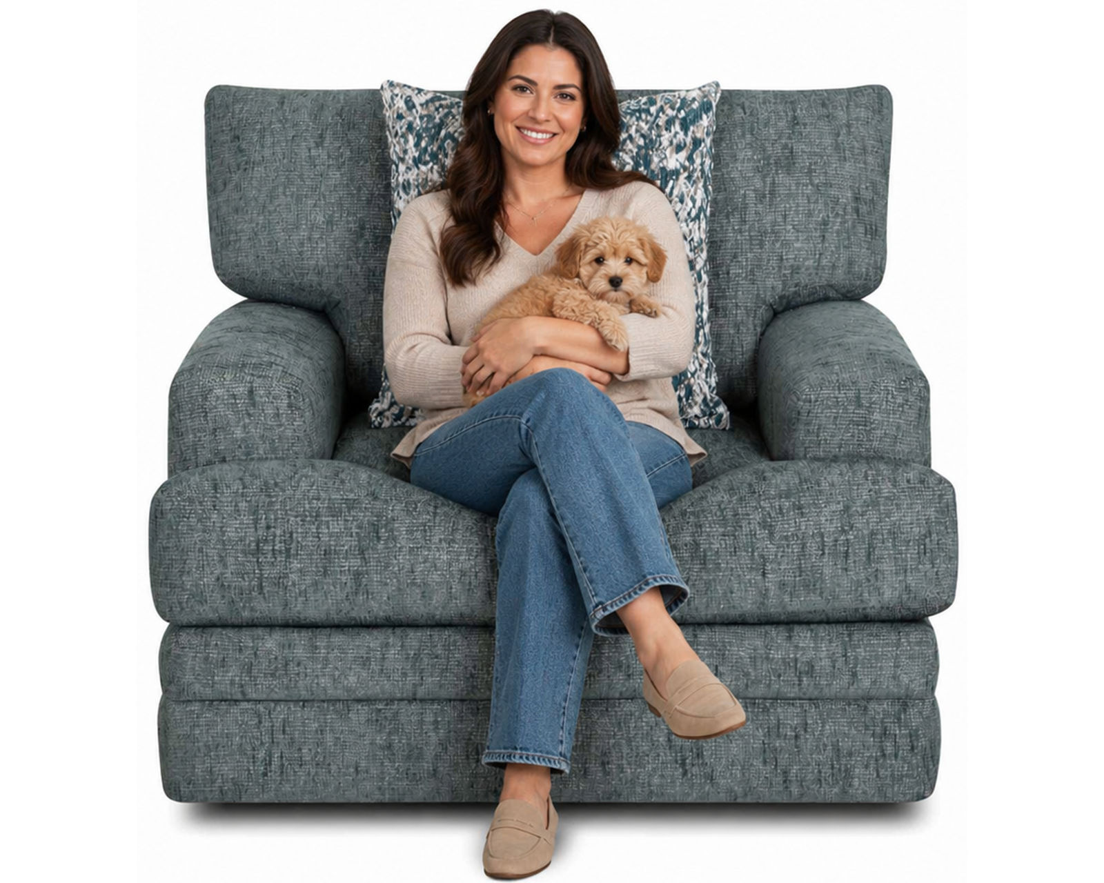 Emerald 99" Reversible Chaise Sofa (Bold Color. Flexible Comfort. One Sofa Designed Around You) - High-End Style. Down-to-Earth Prices.