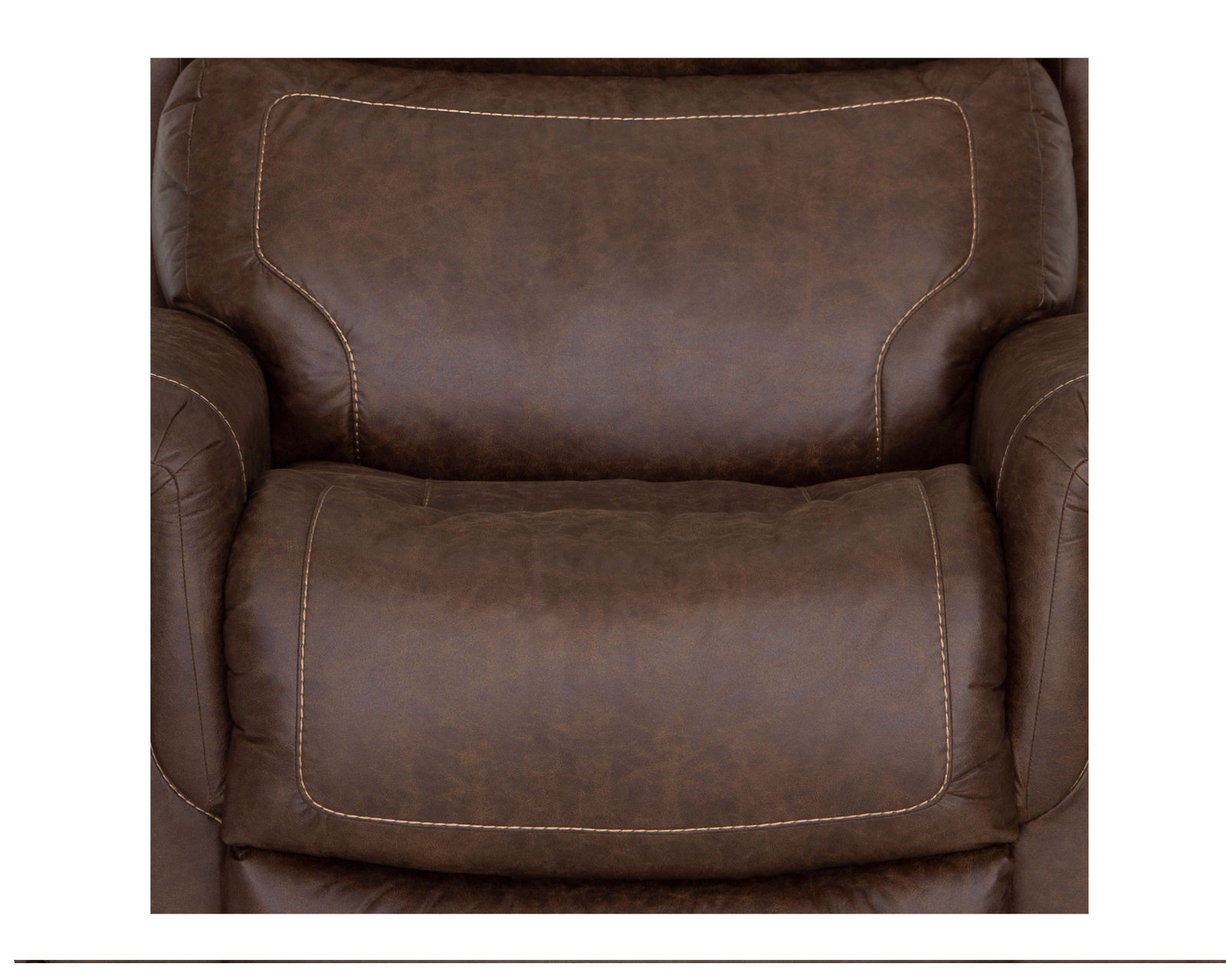 Brixton 648 Reclining Sofa (94") Brown Faux Leather Like Fabric - Faux leather like fabric