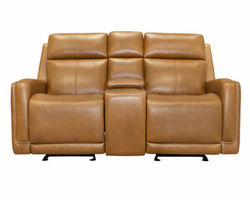 Alister 71" Leather Power Gliding Loveseat with Console, Power Headrests &amp; Lumbar (+3 colors) in stock