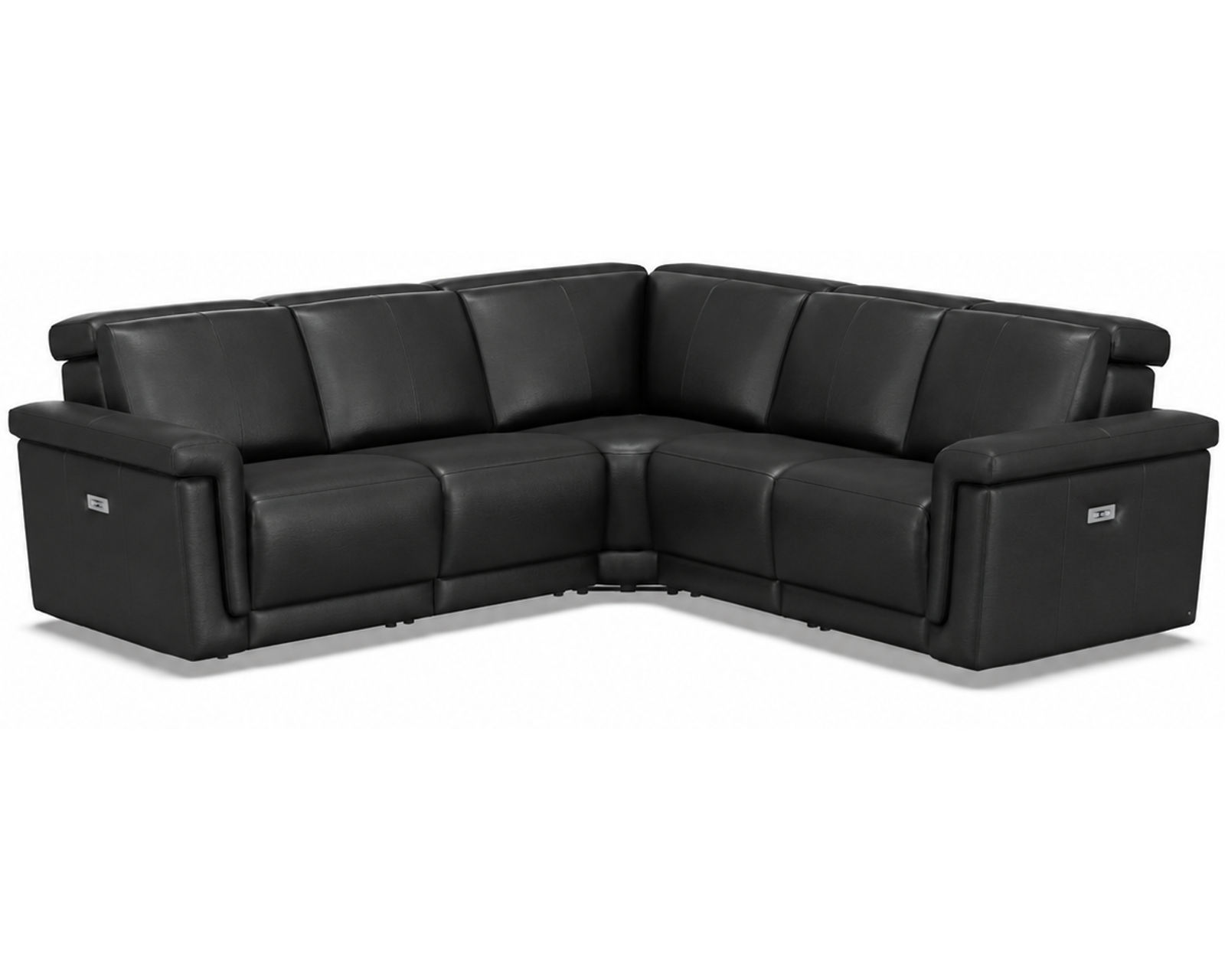 Nevin 3005 Power Headrest Power Reclining Sectional (standard and wide width) +140 leathers - Layout A: Five Piece Sectional 98" x 98" (two recliners)