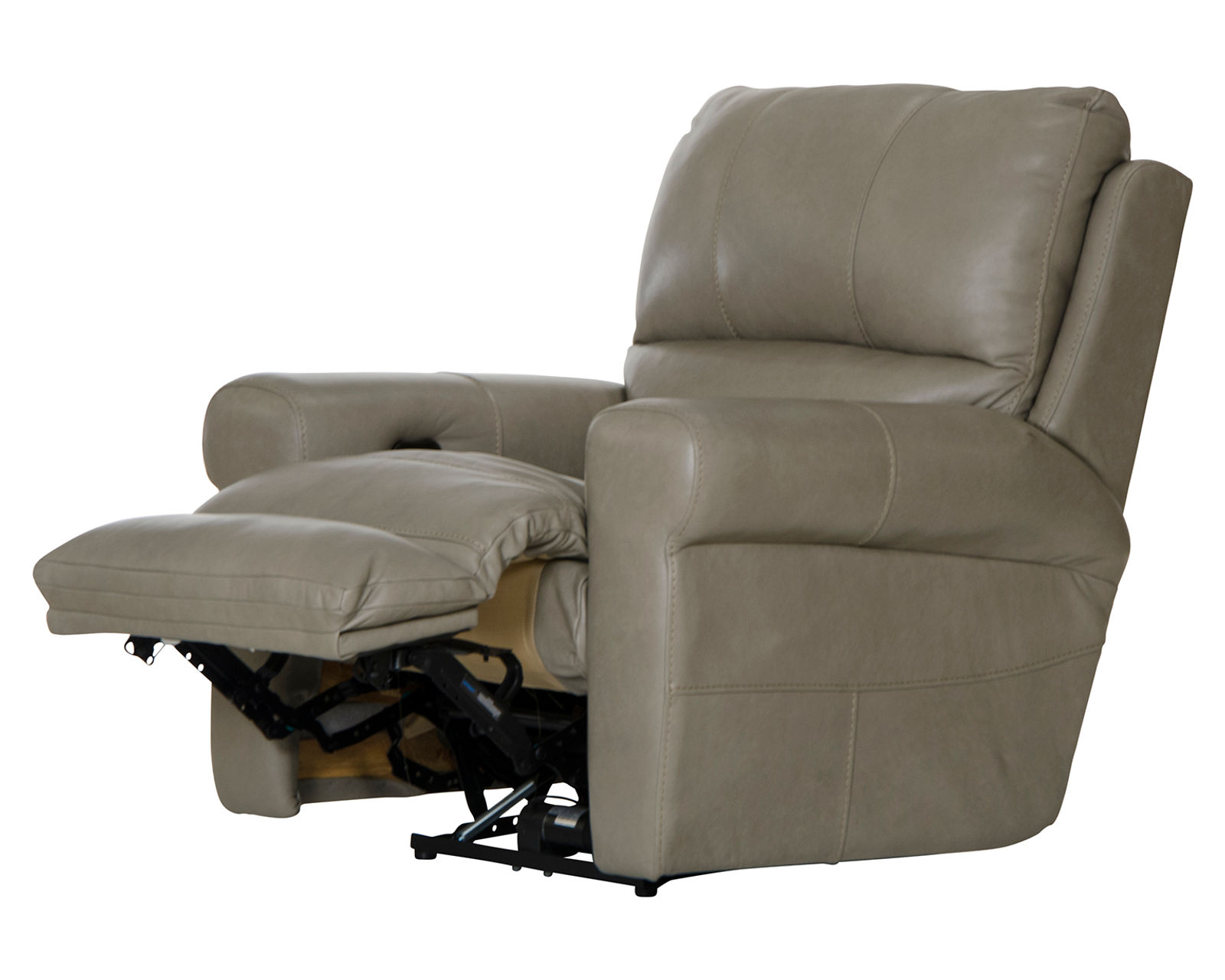 Torretta 86" Lay Flat Power Reclining Leather Sofa Premium Italian Leather, Bed-Like Lay Flat Comfort (2 colors) - Shown in Italian Leather Color Putty