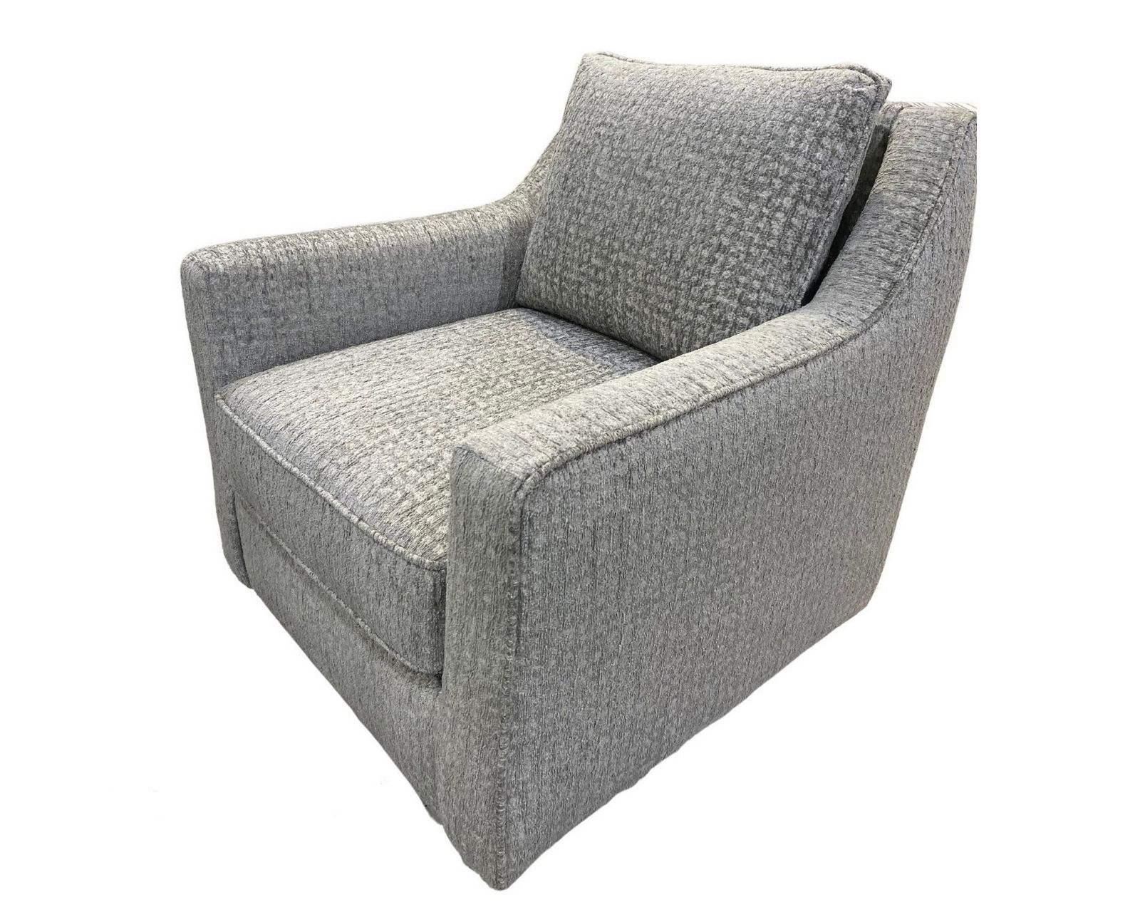 Elise Ink Three Piece Sectional  - 106" x 106" (includes pillows) - Newton Spray Swivel Glider