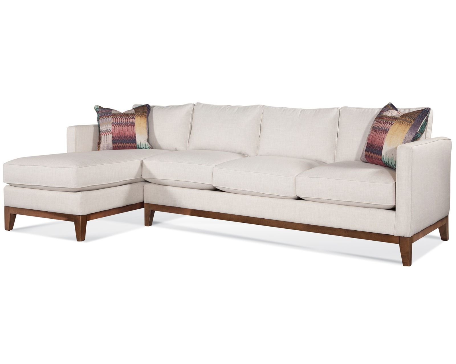 Nolan Two Piece Chaise Sectional (+69 fabrics) - Layout B: Two Piece Sectional 62" x 115"