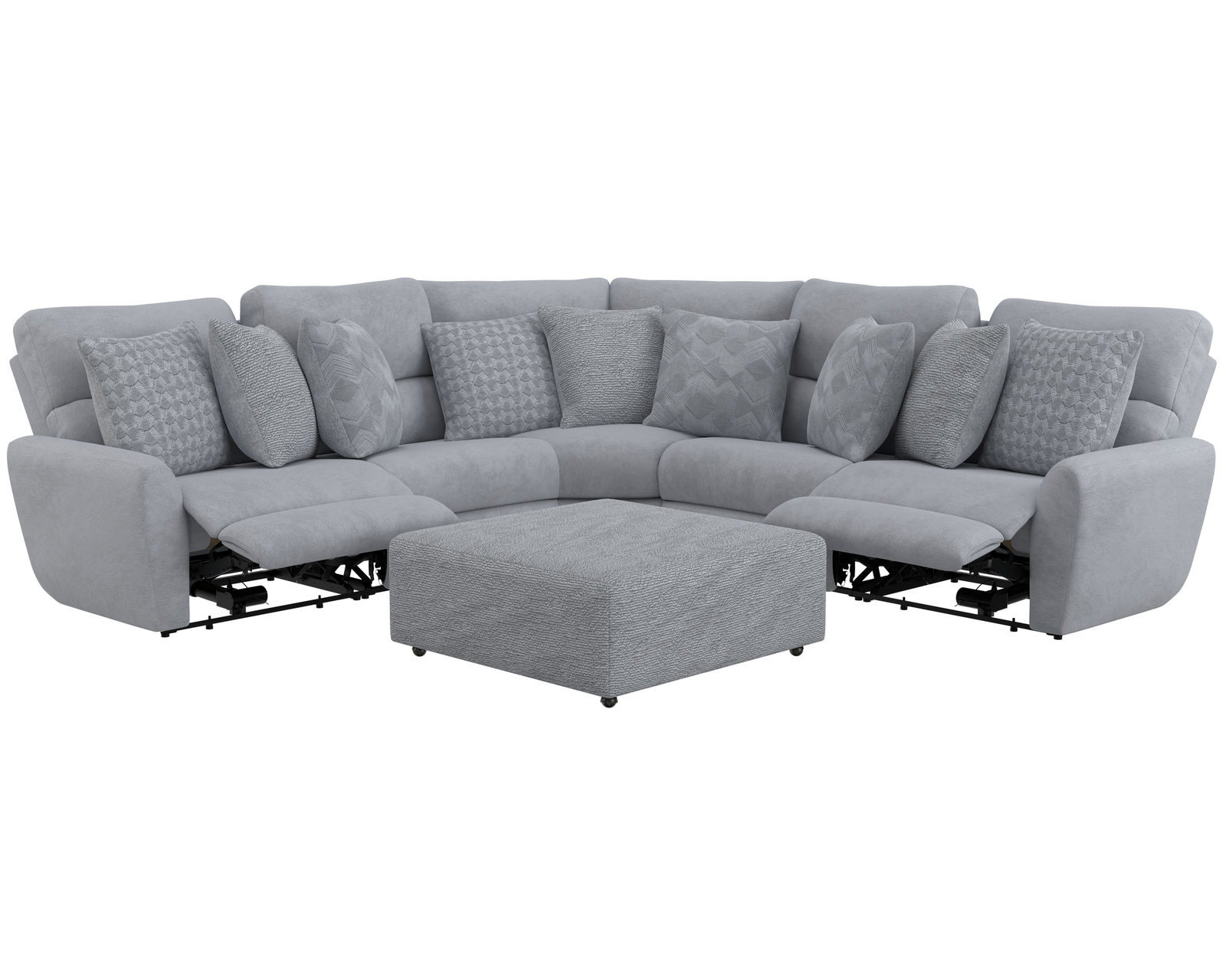 Majesty 336 Deep Seat Power Reclining Sectional - Heavy Weight - 400 lb. per recliner  (+2 colors)