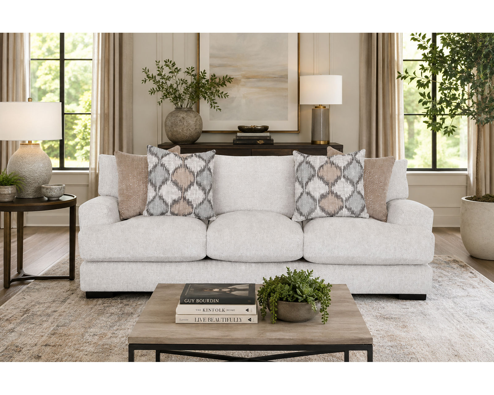 Katina 100" Extra-Wide Sofa Affordable Luxury. Generously Sized for the Way You Live - Luxury Looks. Beautiful Rooms. Surprisingly Affordable.