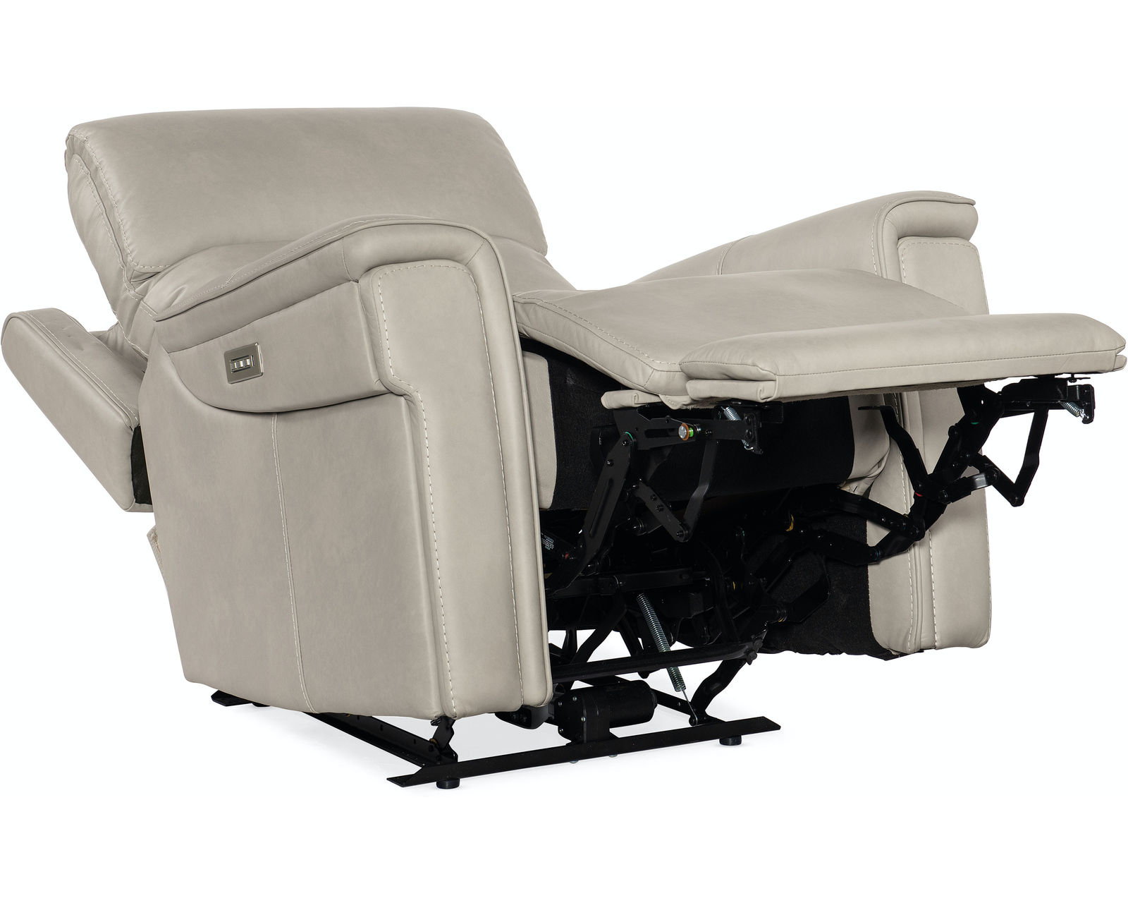 Lyra Leather Zero Gravity Power Sofa w/Power Headrest 89" (Ash) In stock - Lyra Zero Gravity Power Recliner w/Power Headrest