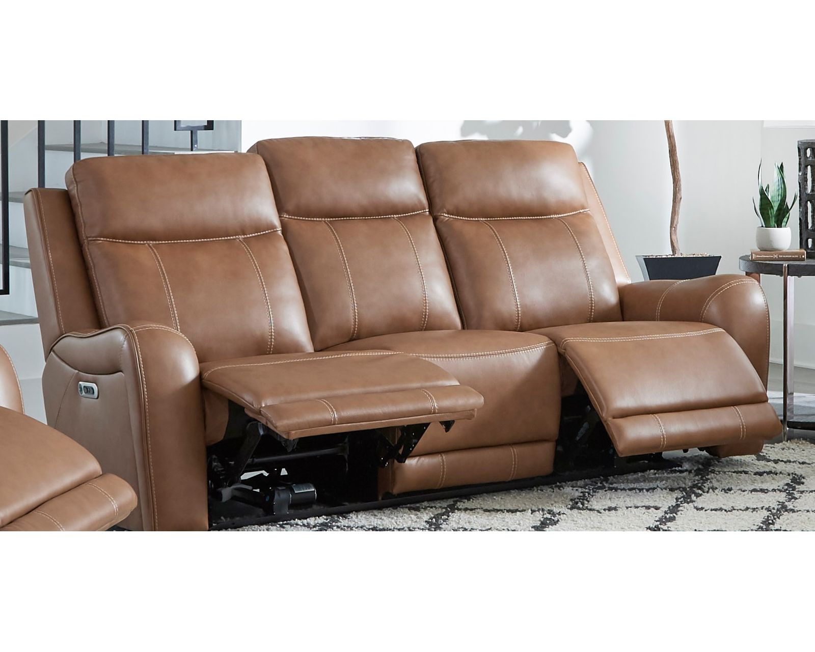 Haywood 86" Power Headrest Power Reclining Leather Sofa (In stock - Fast shipping) - Haywood Power Headrest Power Reclining Sofa