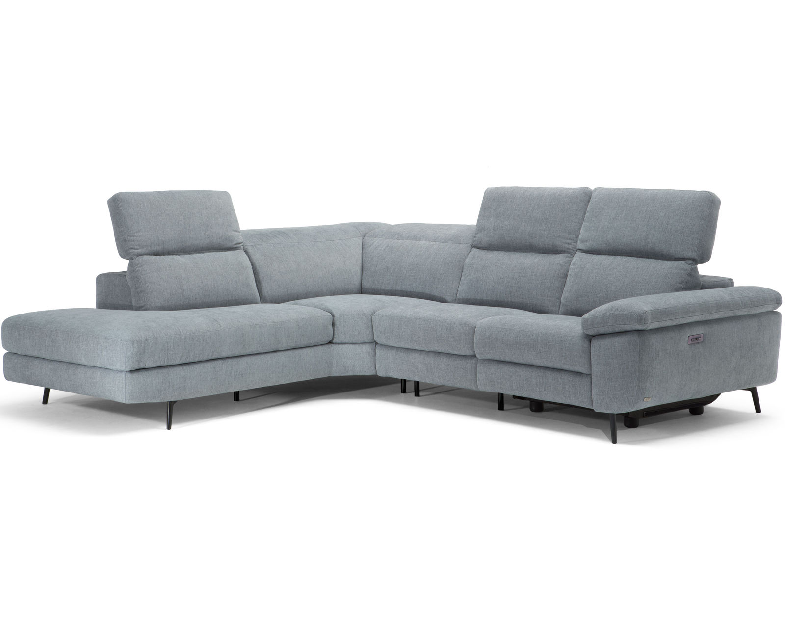 Coro C217 Power Headrest Power Reclining Sectional (+40 fabrics) - Layout B: Two Piece Reclining Sectional. 87" x 113":  Includes both power headrest and power recliner in all recliners