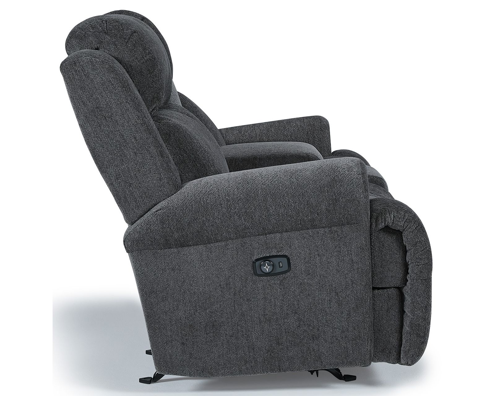Brielle 74" Double Reclining Console Loveseat (+100 fabrics) - Brielle Double Reclining Console Loveseat