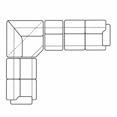 Layout G: Four Piece Sectional 116" x 140"