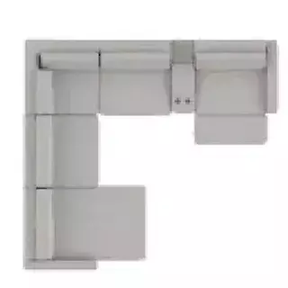 Layout B: Six Piece Chaise Reclining Sectional 123" x 136"