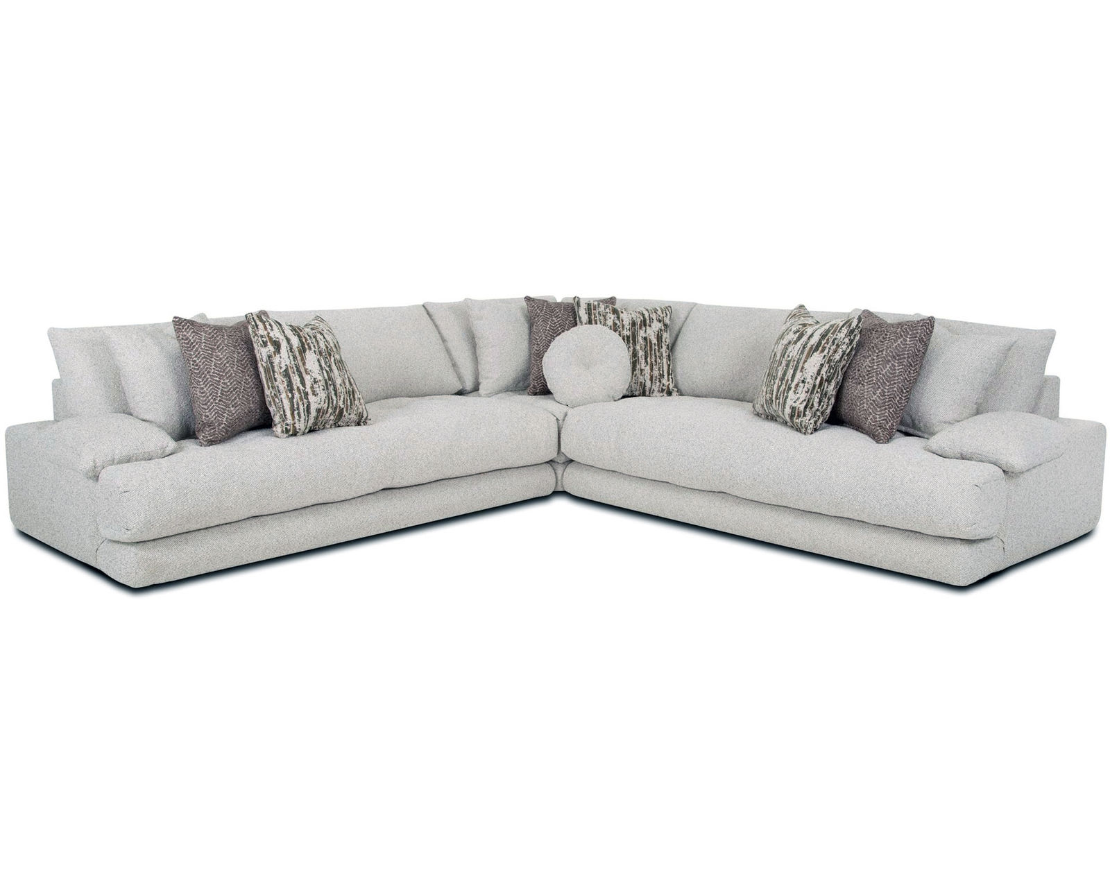 Jade 831 Three Piece Sectional with USB Charging Ports (Cloud Like Comfort) - Layout A: Three Piece Sectional 127" x 127"