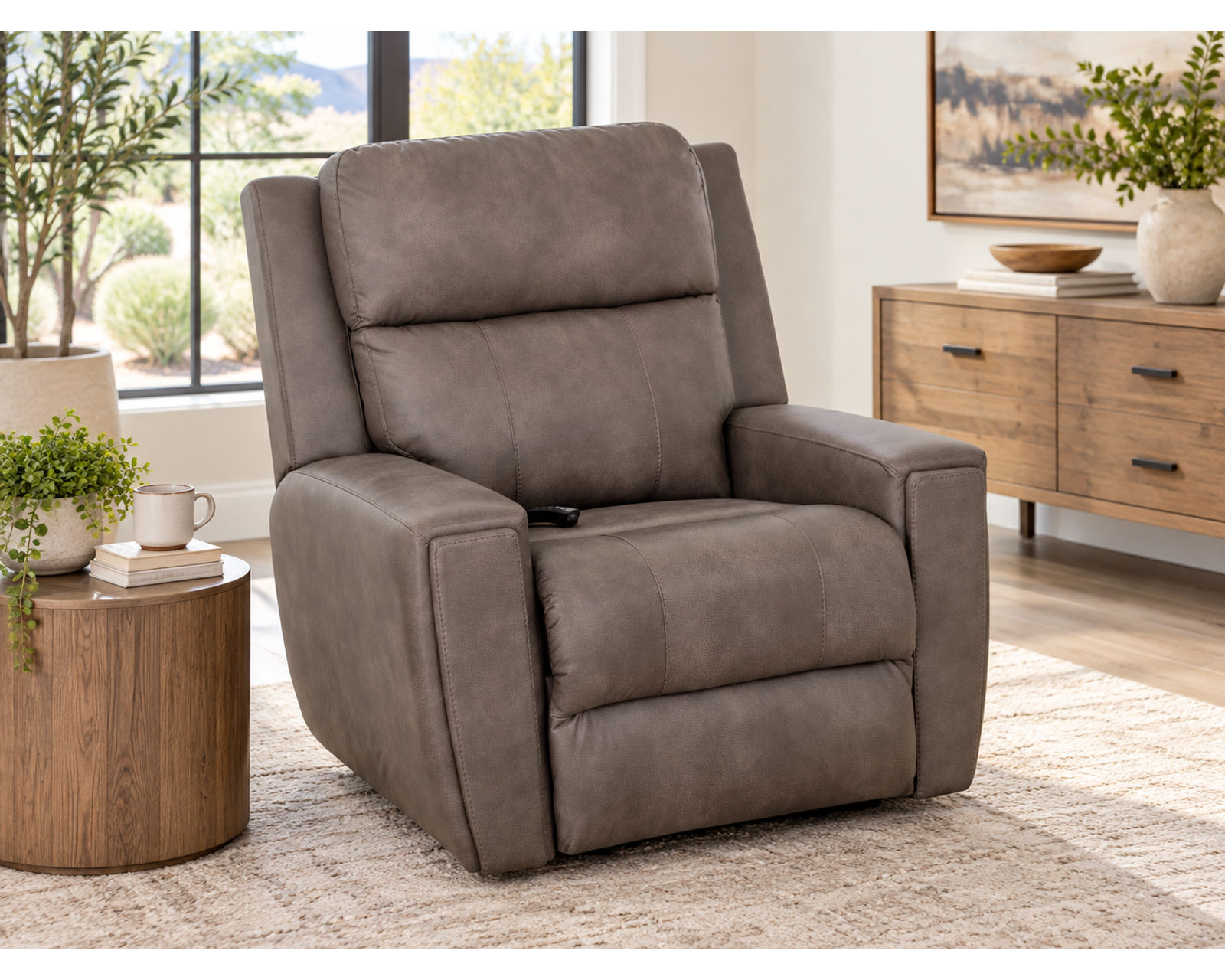 Arbor 449 Power Lift Recliner with Neori Air Massage & Side Storage - 350 Pounds (Lift. Recline. Massage. Recharge) - Rise Easier. Relax Longer.