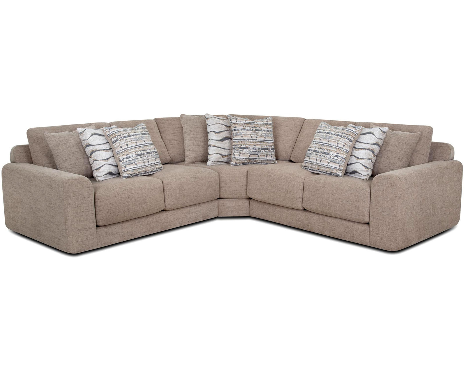 Havana 830 Modular Sectional (Modern Comfort Flexible Design) - Layout A: Three Piece Sectional 97" x 97"