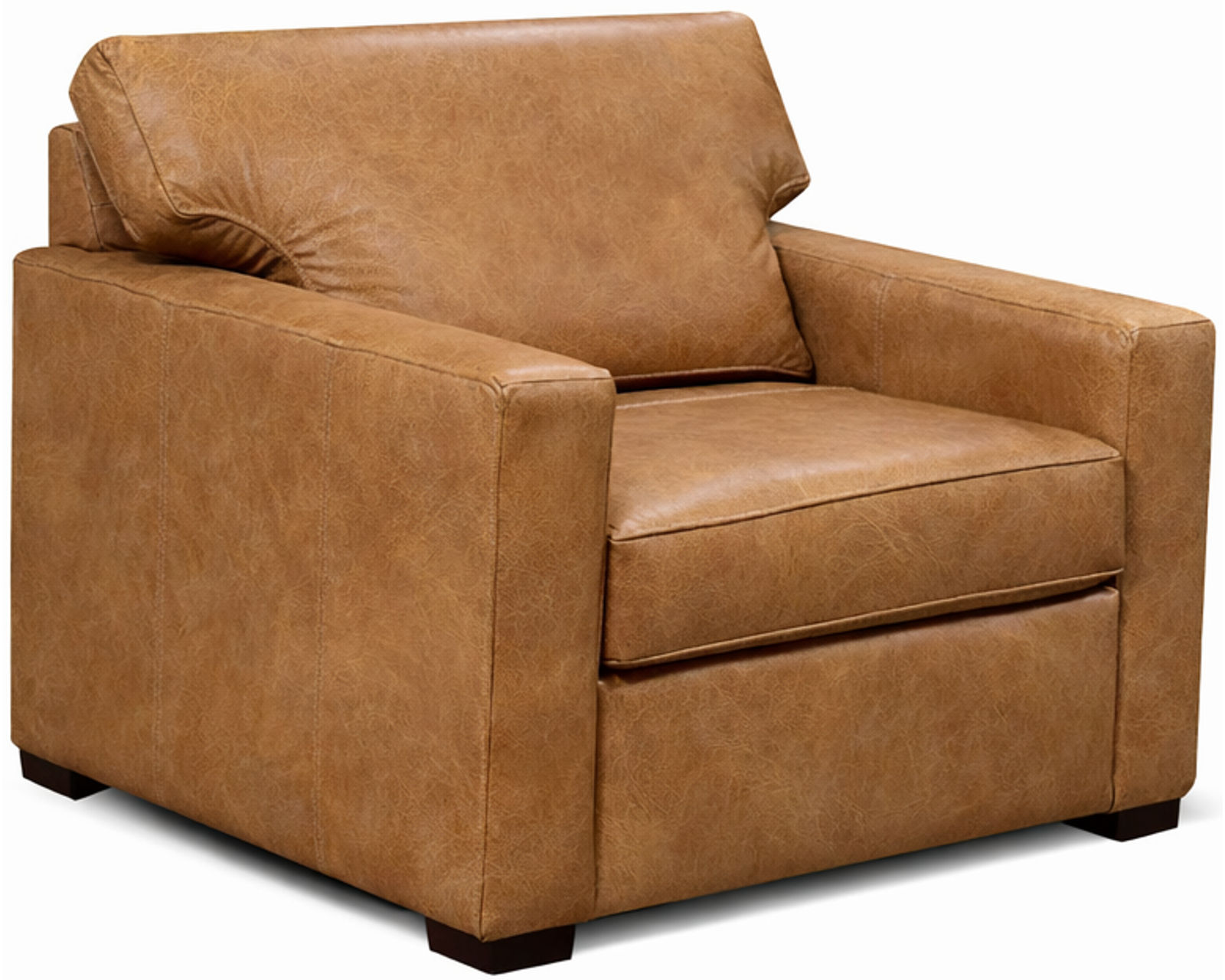 Baylor 88" Leather Sofa  (29 Top-Grain Leather Choices) - Baylor Leather Chair and a Half