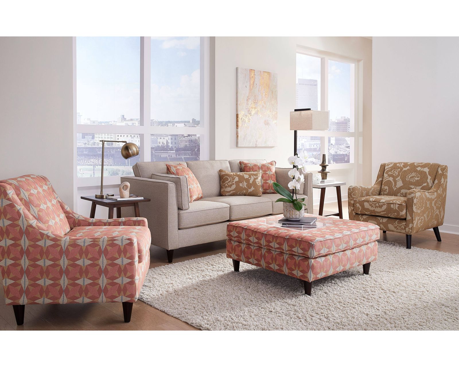 Starter Jute 87" Sofa 17-00KP (Includes pillows) Performance fabric - Starter Jute 87" Sofa 17-00KP (Performance fabric)
