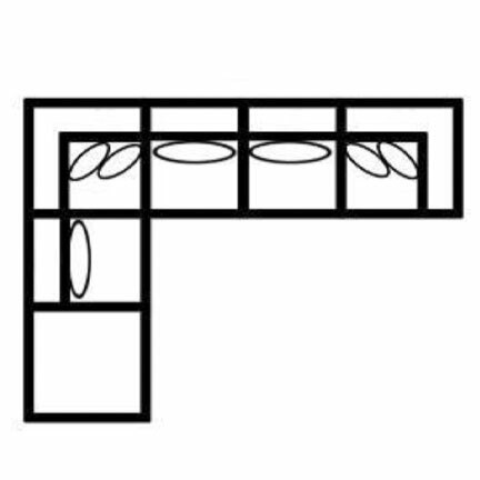 Layout E: Six Piece Sectional 125" x 161"