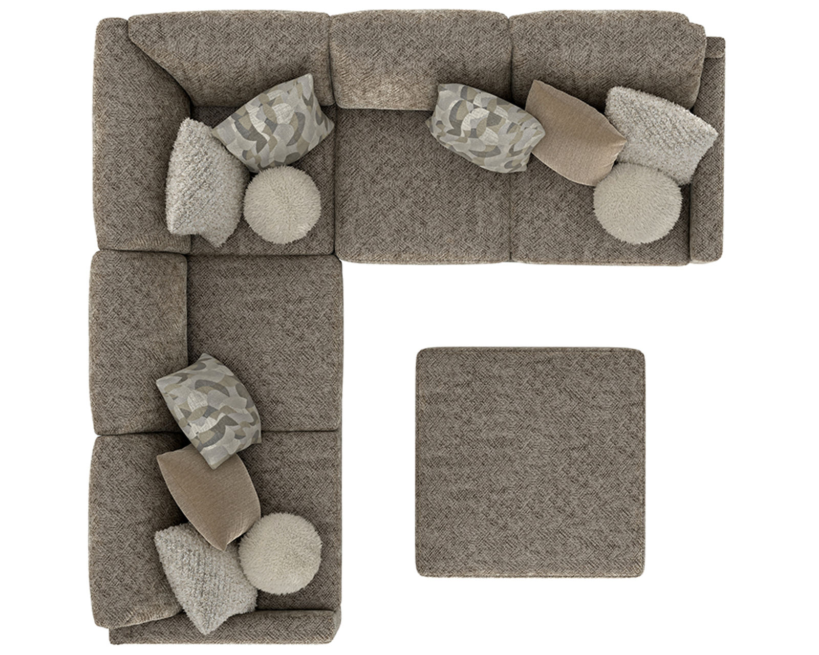 Turner 3145 Modular Sectional (includes pillows) - Layout D: Three Piece Sectional 120" x 120" (ottoman available)