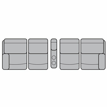 Layout E: Five Piece Reclining Sectional 125" Wide