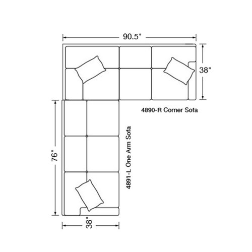 Two Piece Sectional (114" x 90.5")