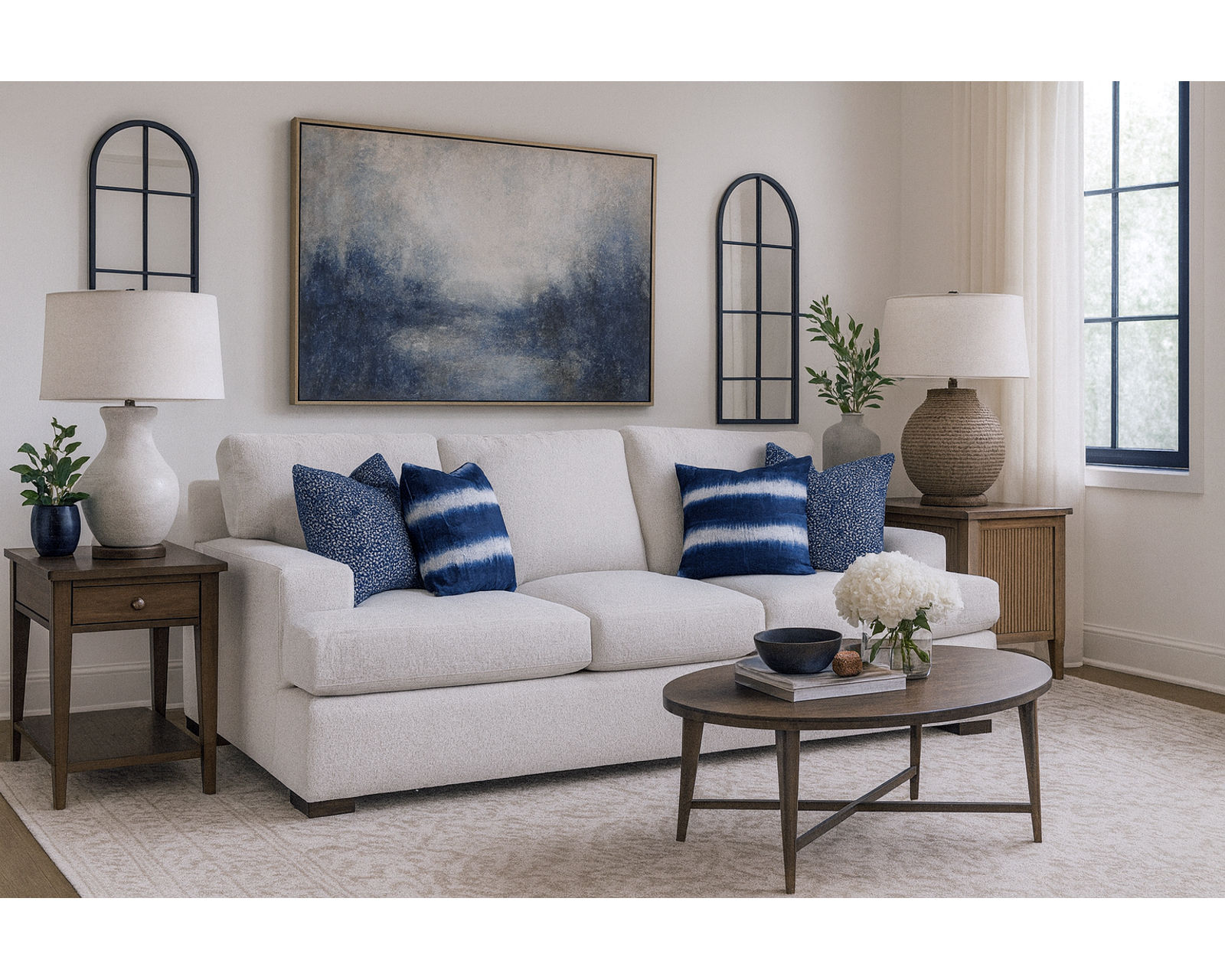 Cambria Stationary Sofa (88" or 97") +69 fabrics - Cambria 97" Sofa (Three cushion)