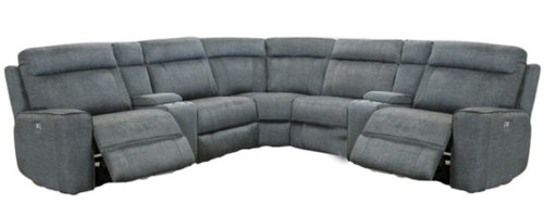 Layout D: Seven Piece Reclining Sectional 132.5" x 132.5"