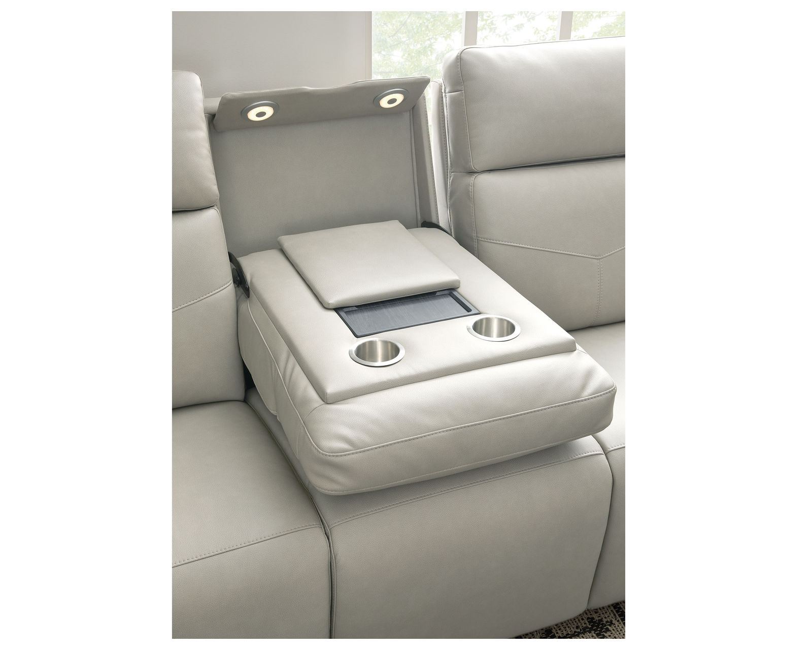 Vernon Triple Power Zero Gravity Reclining Console Loveseat w/ Heat and Massage (+2 colors) In stock