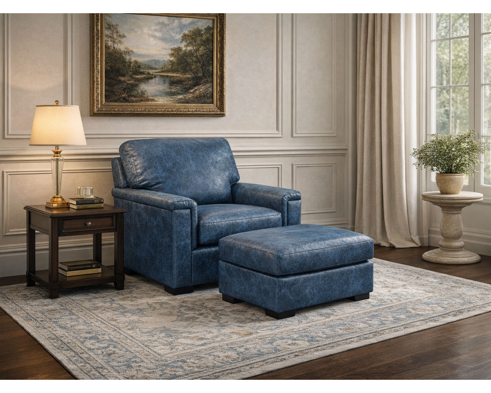 Drew 92" Leather Sofa - 6500 (29 Top-Grain Leather Choices) - 29 Top-Grain Leather Choices