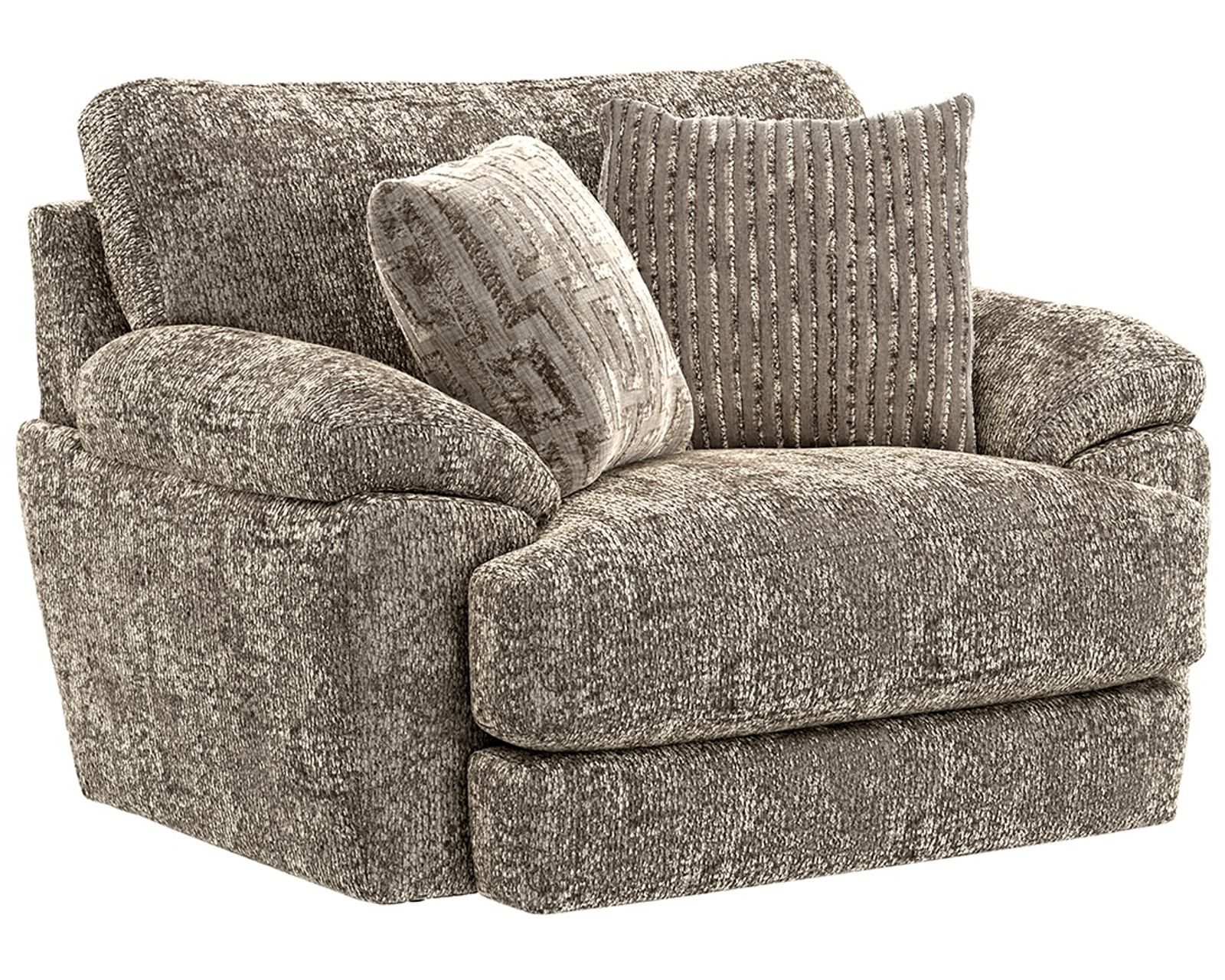Jaden 93" Sofa (2 colors) includes pillows - Jaden Chair and a Half Shown in Fabric Steel